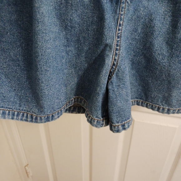 Denim Romper Skort Sleeveless Pockets Size 9/10 Med 80s READ - Picture 9 of 12